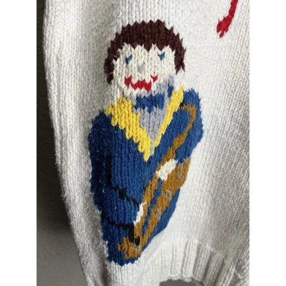 Peter Elliot Women's M? Musician Musical Notes Cotton Sweater *READ* - Picture 5 of 13